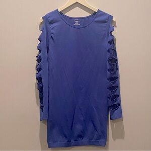 2/$20 POOF! Blue Bodycon Spandex Dress 90s S / M Small / Medium